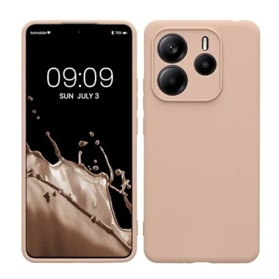 Abbildung von kwmobile Handyhülle kompatibel mit Xiaomi Redmi Note 14 5G Hülle Handy Case aus weichem Silikon in Coconut Swirl