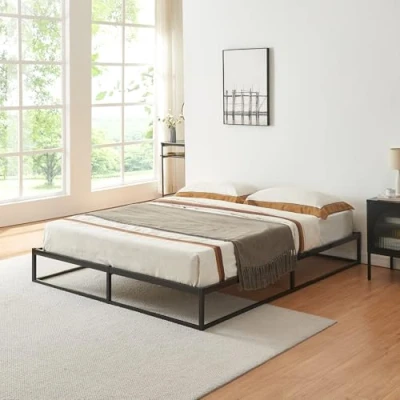 Abbildung von en.casa Metallbett, »Trerunta« Bettgestell 140 x 200 cm Stahl Schwarz