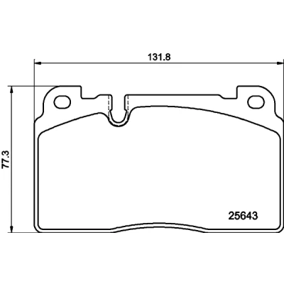 Abbildung von HELLA 8DB 355 020 241 Bremsbelagsatz für Verschleißwarnanzeiger vorbereitet AUDI: Q5
