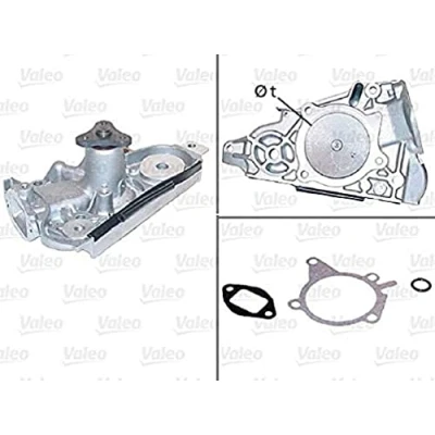 Abbildung von VALEO 506948 Wasserpumpe ohne Riemenscheibe mit Dichtungen Deckel MAZDA: MX 5 I, 2, FAMILIA 5, TOYOTA: Yaris I Schrägheck