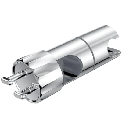 Abbildung von Duschkopfhalterung Verstellbar, 360 drehbar Duschhalterung Handbrause Halterung mit 2 Haken für 1928 mm Handbrausestange, Verchromt Duschbrause Duschkopf Universal
