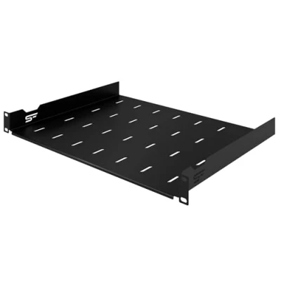 Abbildung von Stalflex Server Fachboden 19 Zoll 1U 350mm Serverschrank Hergestellt aus Hochbelastbarer Stahl Universelles Belüftetes Rackmontage Kragarmtablett