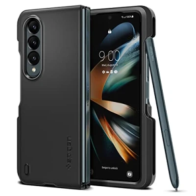 Abbildung von Samsung Galaxy Z Flip 4 Hülle Kunststoff Spigen Hard Case/Backcover Handyhülle Schwarz