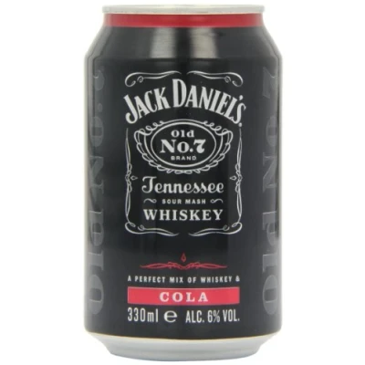 Abbildung von Jack Daniels Tennessee Whiskey und Cola Premixed Cans 330 ml (12 Stück)