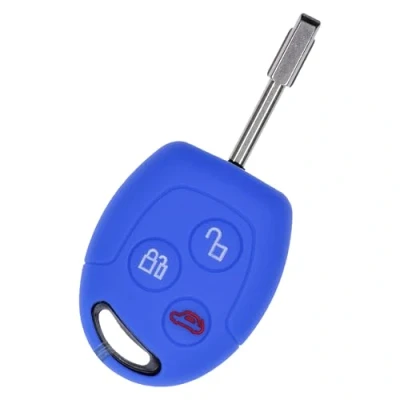 Abbildung von Soft Case Schutz Hülle Auto Schlüssel für Ford Transit Mondeo Focus II Fiesta VI Fusion Galaxy S MAX Remote/Farbe: Dunkelblau
