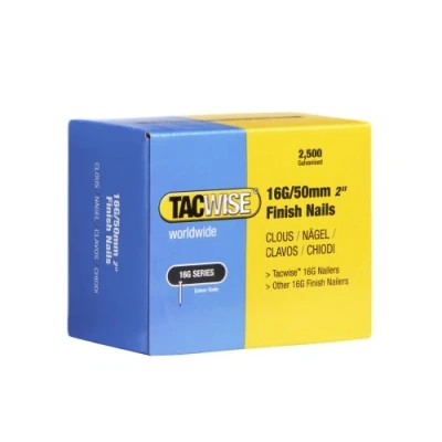 Abbildung von Tacwise 0298 Typ 16G / 50 mm Verzinkte Nägel, Packung mit 2500 Stück