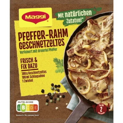 Abbildung von Maggi Fix für Pfeffer Rahm Geschnetzeltes