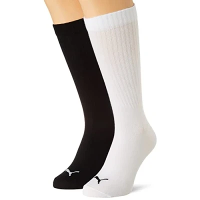 Abbildung von PUMA mens Graphic Logo Crew Sock, black/white, 43 46 (4er Pack)