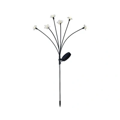 Abbildung von Lumineo LED Solarleuchte, Solar Stabbeleuchtung 6 Blumen LEDs Outdoor Kunststoff 70cm Warmweiß