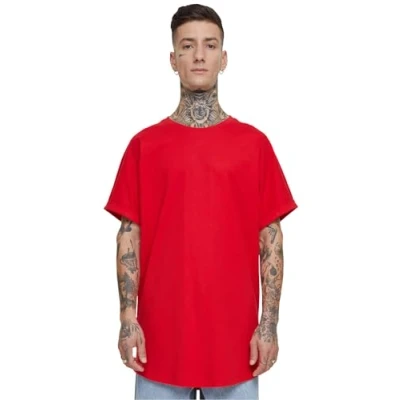Abbildung von Urban Classics Shaped Turnup Tshirt basic, Herren, Größe: 3XL, Cityred