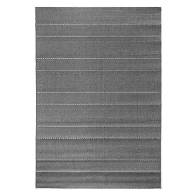 Abbildung von Hanse Home Sunshine in und Outdoor Teppich Fürth 200x290cm Flachgewebe Wetterfest Modernes Design für Balkon Terrasse Wintergarten Küche Esszimmer Badteppich Wohnzimmerteppich Wasserfest Grau