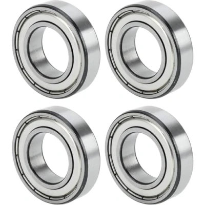 Abbildung von TUZUK 4 Stück 6206 ZZ Kugellager Abgedichtet 30x62x16mm Vorgeschmiert/Chromstahl/Gummi Doppeldichtung, 6206ZZ Rillenkugellager