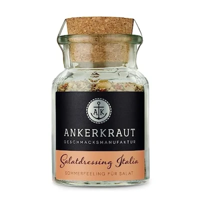Abbildung von Ankerkraut Salatdressing Italia, Italienisches Salat Dressing mit mediterranen Kräutern für frische und aromatische Salate Genuss wie in Italien, 65 g im Korkenglas
