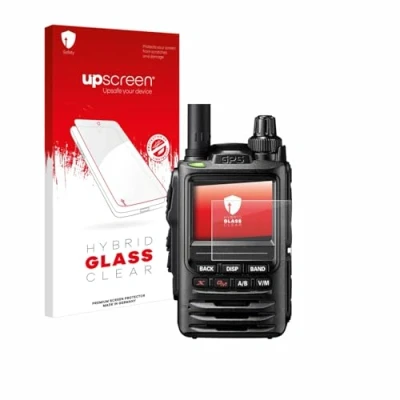 Abbildung von upscreen Schutzglas für Yaesu FT 3D / 5DE Schutzfolie, Glas Folie [Klar, 9H Panzerschutz, Anti Fingerprint]