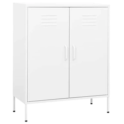 Abbildung von vidaXL Aktenschrank Lagerschrank Weiß 80x35x101,5 cm Stahl (1 St)