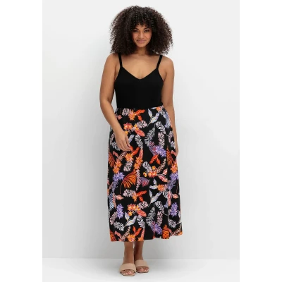 Abbildung von Sheego Sommerkleid &quot;Große Größen&quot;, mit Blumenprint, in Midilänge