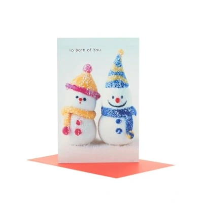 Abbildung von UK Greetings Weihnachtskarte für Sie beide, Motiv: Schneepaar