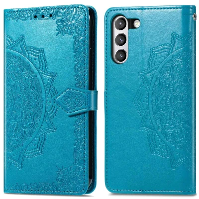 Abbildung von Samsung Galaxy S21 FE Hülle Kunstleder iMoshion Klapphülle Handyhülle Türkis