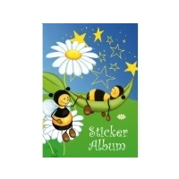 Abbildung von HERMA 15420 Stickeralbum leer zum Sammeln A5 Bienen Wiese, beschichtetes Stickerbuch aus Silikonpapier Ablösen und Wiederverwenden der Sticker, blanko Sammelalbum für Mädchen Jungen Kinder