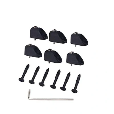 Abbildung von Alnicov Northwest Guitars Gitarrensaiten Saitensatz für Kopflose E Bass, mit 1 Schraubenschlüssel, 6 Schrauben, Schwarz