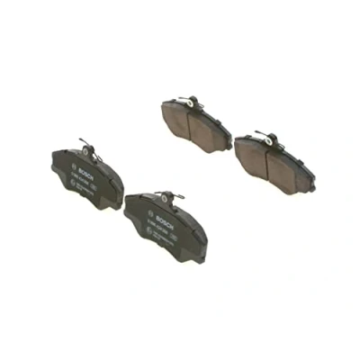 Abbildung von BOSCH 0 986 424 368 Bremsbelagsatz Low Metallic mit akustischer Verschleißwarnung Anti Quietsch Blech