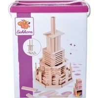 Abbildung von Eichhorn Holzbaukasten, Holzsteine inklusive Vorlagen, Buchenholz ... Konstruktions Spielset