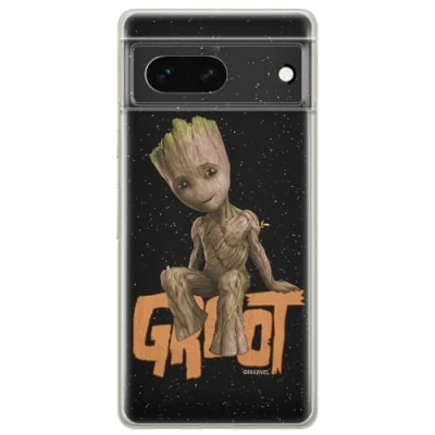 Abbildung von ERT GROUP Handyhülle für Google Pixel 7 Original und offiziell Lizenziertes Marvel Muster Groot 005 optimal an die Form des Handy angepasst, hülle aus TPU