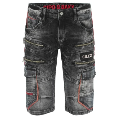 Abbildung von Cipo &amp; Baxx Jeans Shorts, Herren, Größe: 30, Black