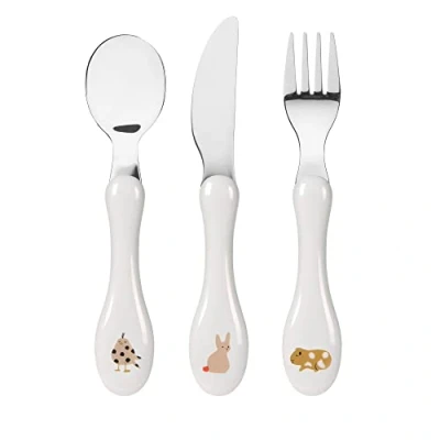 Abbildung von LÄSSIG Kinderbesteck Little Mateys, spicy orange (3 tlg), Edelstahl
