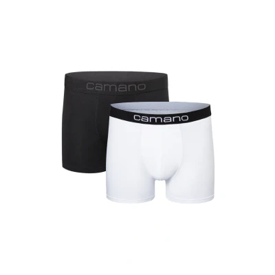 Abbildung von camano 2 PACK Boxershorts, Herren, Größe: XXL, White mix