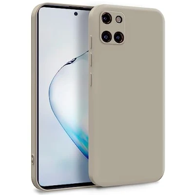 Abbildung von MyGadget Hülle für Samsung Galaxy Note 10 Lite Zweilagige Handyhülle mit Kameraschutz Cover Innenfutter &amp; Silikon außen Grau