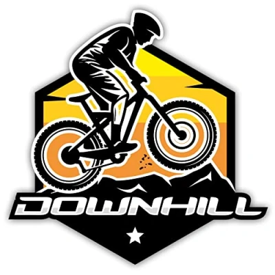 Abbildung von Finest Folia Mountainbike Aufkleber für Auto Fahrrad Bike Helm Wasserflasche Gitarre Laptop Koffer Outdoor MTB Vinyl Sticker wasserfest selbstklebend Zubehör R201 (08 Downhill)
