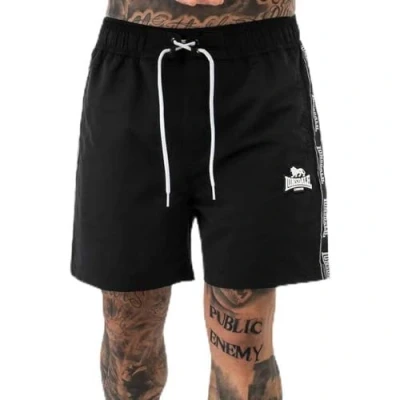 Abbildung von Lonsdale Normale Passform Kirbuster Badeshorts, Herren, Größe: Large, Black white