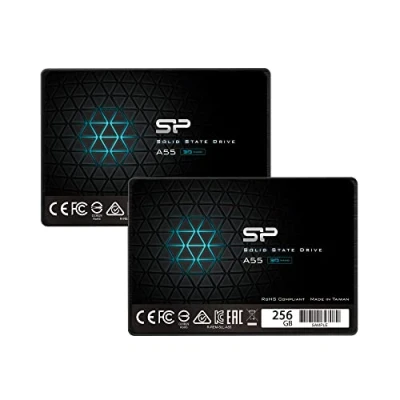 Abbildung von Silicon Power 2 Pack 256GB SSD 3D NAND A55 SLC Cache Performance Boost SATA III 2.5&quot; 7mm (0.28&quot;) Internal Solid State Drive