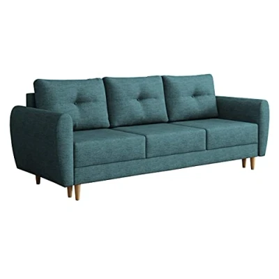 Abbildung von Mirjan24 Schlafsofa Tukya mit Bettkasten, Couch Bettfunktion, Sofa Schlaffunktion, Polstersofa für Wohnzimmer, Bettsofa, Dauerschläfer Sofa, Couchgarnitur (Lux 30)