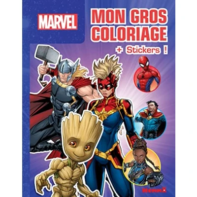 Abbildung von Marvel Mon gros coloriage + stickers ! Thor, Captain et Groot