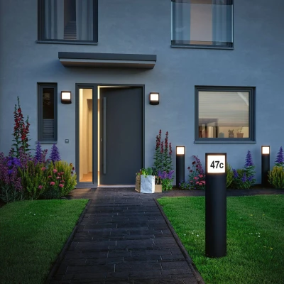 Abbildung von Paulmann LED Pollerleuchte &quot;Padea IP44 847mm 8,5W 700lm 230V Anthrazit Kunststoff&quot;, 1 flammig, Smart Home Zigbee 3.0 Dämmerungssensor insektenfreundlich