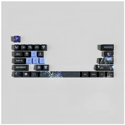 Abbildung von Valorant Tastenkappen, 29 Tasten, OEM/PBT Thermosublimation, benutzerdefinierte Tastenkappen für 61/64/87/104/108 Cherry Gateron MX Switches mechanische Tastaturen (KAY/O)