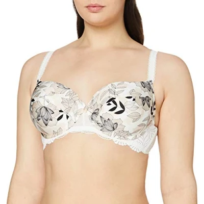 Abbildung von Sans Complexe Damen Milla 73haf95 B gel Cup BH, Imprime Floral Ivoire, 90D EU
