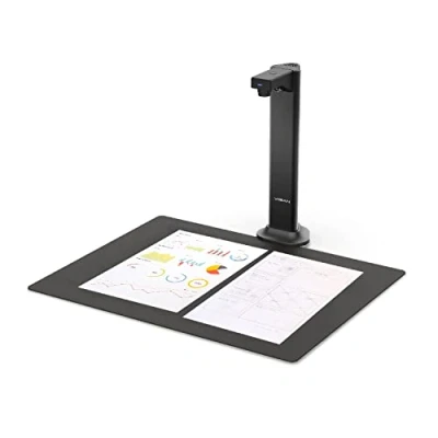Abbildung von Viisan DL8 Dokumenten Buchscanner. Max Scanbereich A3. 13MP Auflösung. Buchseiten Glätten &amp; Aufteilen Auto Scannen.Text in Sprache. OCR Texterkennung. Windows Mac