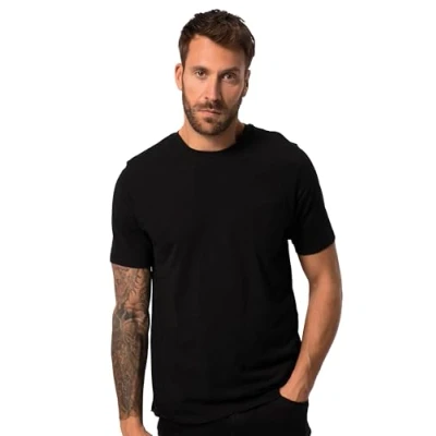 Abbildung von JP1880 Halbarm Rundhals BIS 8 XL Tshirt basic, Herren, Größe: 8XL, Schwarz