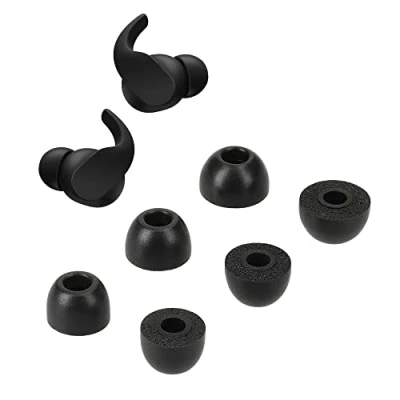 Abbildung von kwmobile 6X Ersatz In Ear Kopfhörer kompatibel mit Beats Fit Pro 3 Größen Polster Ohrstöpsel Ohrhörer Schwarz
