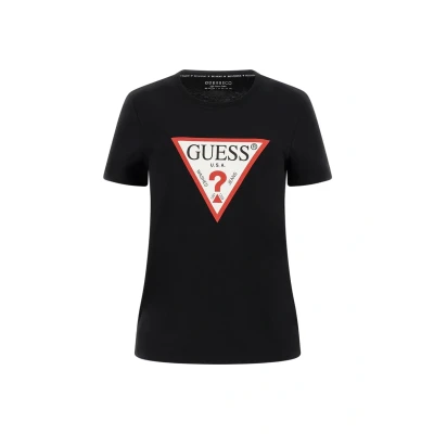 Abbildung von Guess Original TEE Tshirt print, Damen, Größe: XS, Jet black