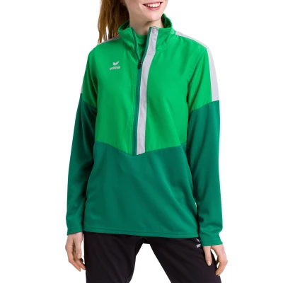 Abbildung von Erima Squad Halfzip Sweatshirt gruengrau, 2XL Unisex
