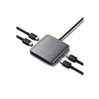 Abbildung von SATECHI USB C Hub, 4 Port USBC Hub nur mit Datenübertragung (kein Laden/Video), Adapter für MacBook, iPad, iPhone 16 und 15 Serie, Microsoft Surface, Chromebook mehr