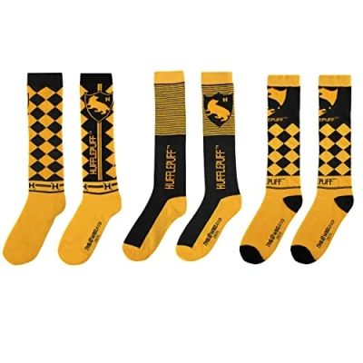 Abbildung von Cinereplicas Harry Potter Hohe Socken (3er Set) Offizielle Lizenz (Hufflepuff)