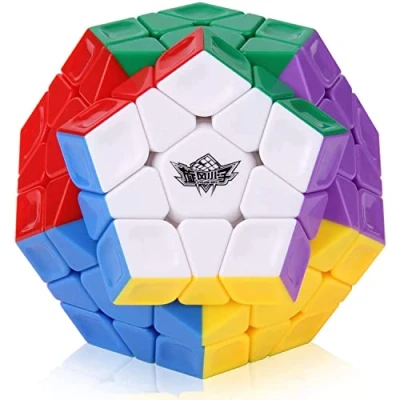 Abbildung von ROXENDA Dodekaeder Zauberwürfel, Pentagon Speed Cube Einfaches Drehen &amp; Glatt Spiel Lebendige Farben, (Stickerless)