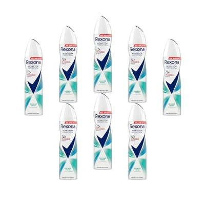 Abbildung von 8x Rexona Nonstop Protection Deospray Shower Fresh Anti Transpirant mit 72 Stunden Schutz vor Schweiß und Körpergeruch 150 ml