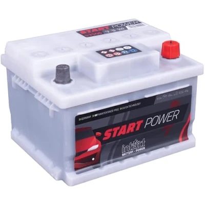 Abbildung von intAct Start Power 53506GUG, wartungsarme Autobatterie 12V 35Ah 540 A (EN), Schaltung 0 (Pluspol rechts), Maße (LxBxH): 207x175x140mm