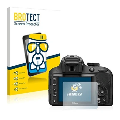 Abbildung von BROTECT Schutzglas für Nikon D3300 Schutzfolie Panzer Folie Glas [Extrem Kratzfest 9H, Anti Fingerprint, Ultra Transparent]